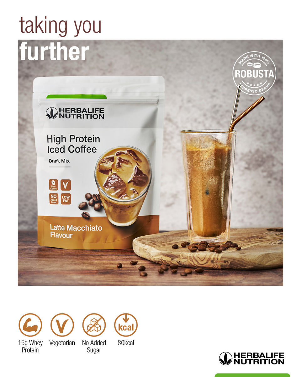 HERBAL Nutrition for LIFE™, Herbalife®, High Protein Iced Coffee Latte  Macchiato (308g), United Kingdom